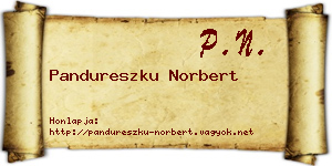 Pandureszku Norbert névjegykártya